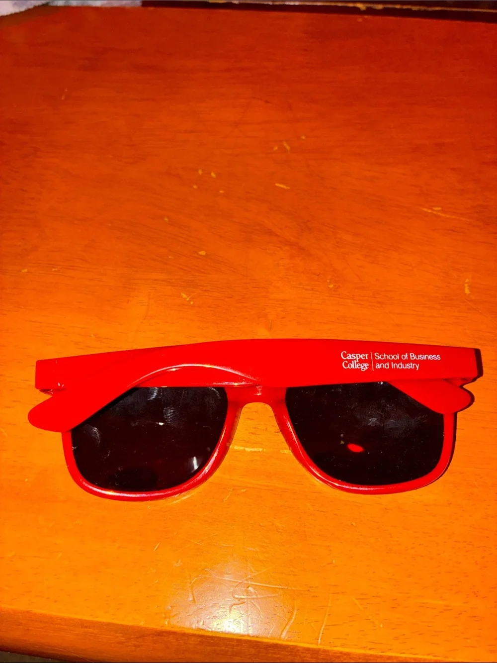 Classic Red Wayfarer-Style Sunglasses